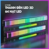 Thanh đèn LED nháy nhạc 3D cao cấp - 64 hạt RGB cảm âm siêu nhạy decor phòng 4