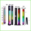 Thanh đèn LED RGB 3D 32 40 64 nháy theo nhạc, đế để bàn và cổng USB, trang trí