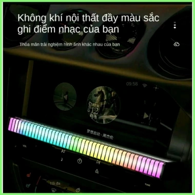 Thanh đèn LED RGB 3D 32 40 64 nháy theo nhạc, đế để bàn và cổng USB, trang trí 7