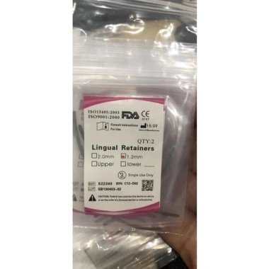 Thanh duy trì cố định sau chỉnh nha - Túi 2 dây hàm trên hàm dưới, thanh dẹt & xoắn 10 dây, 90.000₫ 2