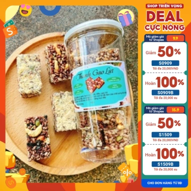 Thanh gạo lứt mix hạt và chà bông thơm ngon, dinh dưỡng, chỉ 75.000 VND