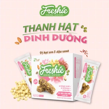 Thanh hạt dinh dưỡng Freshie hạt sen đậu xanh 6 thanh Tâm Minh Foods - 120.000