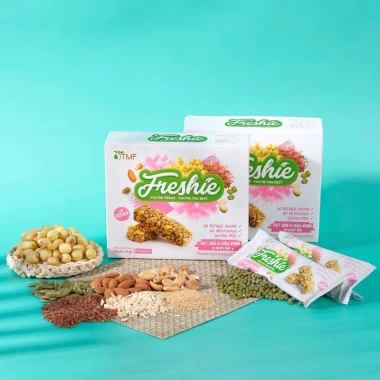 Thanh hạt dinh dưỡng Freshie hạt sen đậu xanh 6 thanh Tâm Minh Foods - 120.000
