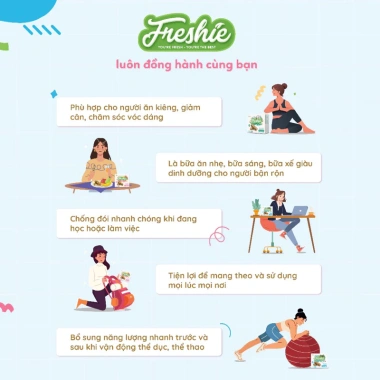 Thanh hạt dinh dưỡng Freshie hạt sen đậu xanh 6 thanh Tâm Minh Foods - 120.000