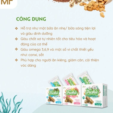 Thanh hạt dinh dưỡng Freshie hạt sen & đậu xanh - Giảm 18% - 91.200 VND