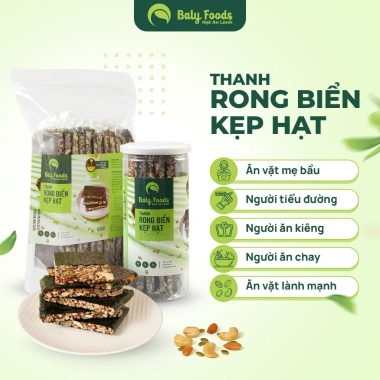 Thanh Kẹp Hạt Rong Biển BalyFoods - Siêu Hạt Dinh Dưỡng Cho Ăn Kiêng, Mẹ Bầu, Giữ Dáng - 109.000₫