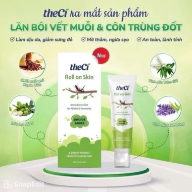 Thanh lăn Theci 8ml - Giảm ngứa vết muỗi đốt, an toàn cho bé, chỉ 99.000đ