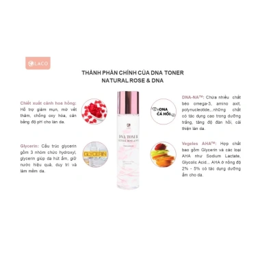 Thanh lý mất vỏ LACO DNA Toner Dưỡng Da Nước Hoa Hồng Cá Hồi Giá 3.000đ