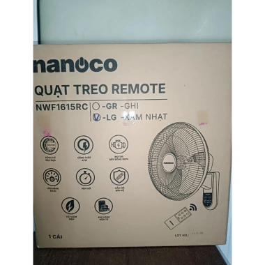 Thanh lý Quạt treo tường Nanoco NWF1.615 - Remote thông minh, giá chỉ 549.020₫