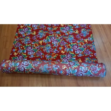Thanh lý vải con công trang trí Tết - Khăn trải bàn họa tiết hoa công, giảm còn 30.000đ, hội chợ xuân 4