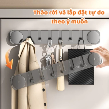 Thanh Móc Treo Đồ Đa Năng Gắn Tường MAISON - Hút Chân Không, Giá 66.000₫