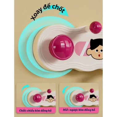 Thanh Móc Treo Đồ Gắn Tường Hút Chân Không Họa Tiết Dễ Thương 35cm Giá chỉ 38.900₫