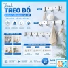 Thanh móc treo đồ inox 304 sáng bóng gắn tường tiện lợi 3-5-7 móc chỉ 22.000đ