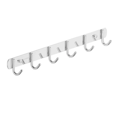 Thanh móc treo đồ inox 304 sáng bóng gắn tường tiện lợi 3-5-7 móc chỉ 22.000đ
