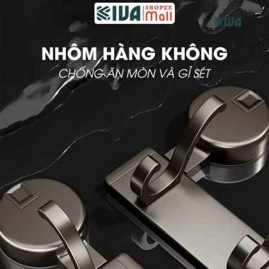 Thanh móc treo đồ KIVA đa năng hút chân không nhôm hàng không cao cấp - Giá 185.000₫ 4