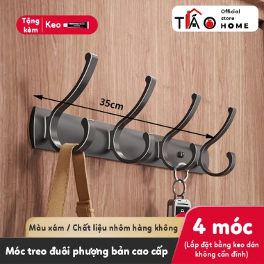 Thanh móc treo đồ TÁOHOME thép carbon hiện đại, móc áo cửa ra vào, nhà tắm, lắp dán tường chắc chắn - 69.000₫ 10 Thanh móc treo đồ TÁOHOME thép carbon hiện đại, móc áo cửa ra vào, nhà tắm, lắp dán tường chắc chắn - 69.000₫ 10