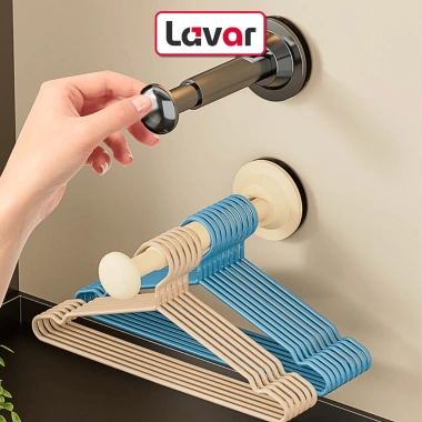 Thanh móc treo quần áo hút chân không - Bám chắc, 2 màu trắng xám, giá 49.000₫