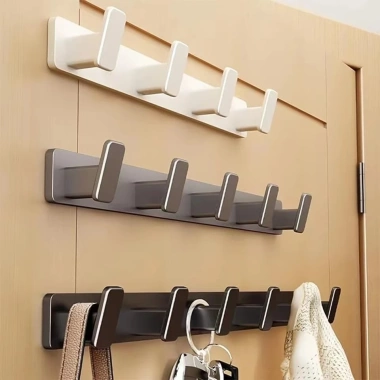 Thanh Móc Treo Tường Đa Năng Chịu Tải - Treo Quần Áo Nón, Đồ Nhà Tắm, 58.000đ