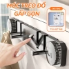 Thanh móc treo tường gấp gọn đa năng DINO - Móc quần áo, túi xách, chìa khóa hút chân không