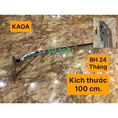 Thanh phơi quần áo gấp gọn cao cấp SU 304 thiết kế mới tiết kiệm không gian bảo hành 24 tháng giá 190.000₫