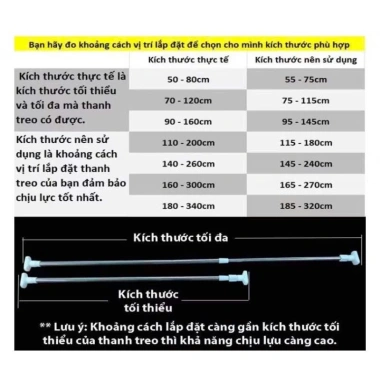 Thanh treo đa năng treo quần áo & rèm cửa không khoan tường - Giá 98.000₫ 5