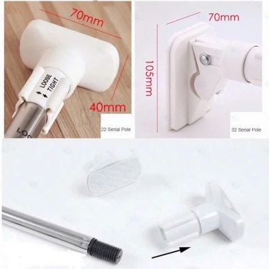 Thanh treo đa năng treo quần áo & rèm cửa không khoan tường - Giá 98.000₫ 8
