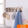 Thanh treo dán tường 6 móc dính, giá 16.000₫, thích hợp nhà tắm, bếp, tủ quần áo