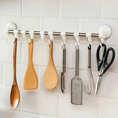Thanh Treo Đồ Hút Chân Không Dán Tường - Giá Treo Không Cần Khoan, Tải Trọng Cao