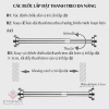 Thanh treo inox 304 treo rèm/quần áo không đục tường, lắp nhanh, giá 46.000₫ 9