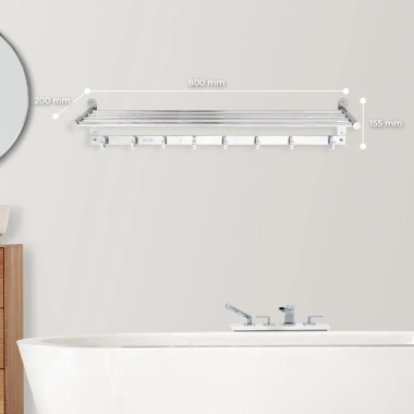 Thanh treo khăn nhà tắm Deli QUI PHÚC inox 304 không gỉ sáng bóng, móc treo, đa kích thước 2 Thanh treo khăn nhà tắm Deli QUI PHÚC inox 304 không gỉ sáng bóng, móc treo, đa kích thước 2