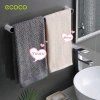 Thanh treo khăn nhà tắm ECOCO dán tường siêu chắc - 3 kích thước, 2 màu xám-đen, nhựa ABS, giảm giá 59.000 VND 6