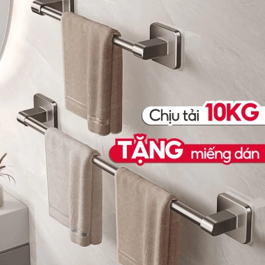 Thanh treo khăn tắm LAVAR dán tường - hợp kim nhôm, miếng dán CB07 giá 17.000 VND