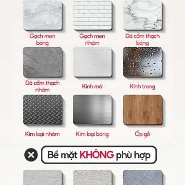 Thanh treo khăn tắm LAVAR dán tường - hợp kim nhôm, miếng dán CB07 giá 17.000 VND