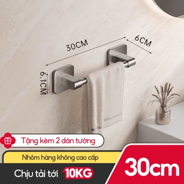 Thanh treo khăn tắm LAVAR dán tường - hợp kim nhôm, miếng dán CB07 giá 17.000 VND