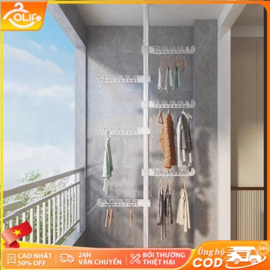 Thanh Treo Không Cần Khoan - Giá Treo Quần Áo Đẹp, Dung Tích Lớn, Chỉ 159.000 VNĐ
