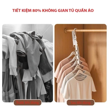 Thanh treo móc quần áo 5 lỗ xoay 360 độ gấp gọn, tiết kiệm diện tích - 30.000đ