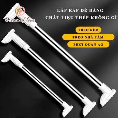 Thanh treo quần áo DREAM OF LOVE - Sào treo thông minh gắn tường, chịu lực cao, tiện lợi, chỉ 49.000₫