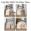 Thanh treo quần áo gấp gọn thép carbon, gắn tường không khoan, chỉ 101.100₫ 3