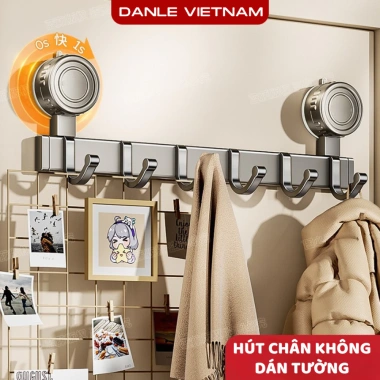 Thanh treo quần áo hút chân không cao cấp, nhôm bền đẹp, móc treo đồ phòng ngủ, chỉ 99.000₫ Thanh treo quần áo hút chân không cao cấp, nhôm bền đẹp, móc treo đồ phòng ngủ, chỉ 99.000₫