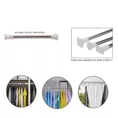 Thanh treo rèm lò xo kim loại, điều chỉnh, gậy kéo dài, kính thiên văn chắc 59.900₫