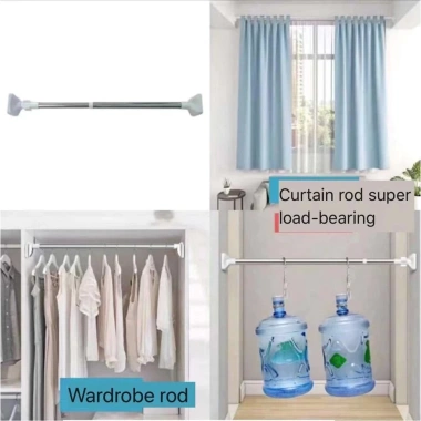 Thanh treo rèm lò xo kim loại, điều chỉnh, gậy kéo dài, kính thiên văn chắc 59.900₫