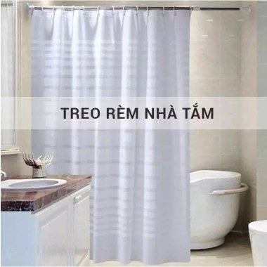 Thanh treo thông minh đa năng không khoan không vít - Lắp rèm, treo quần áo, 21.000₫