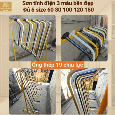 Thanh U treo quần áo thép chịu lực - sào treo tường, sơn tĩnh điện 3 màu, đủ size, kèm vít & tắc kê, giảm giá 20% 8