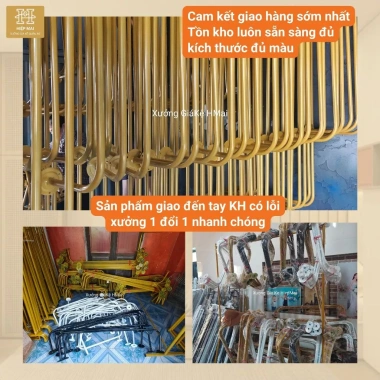 Thanh U treo quần áo thép chịu lực - sào treo tường, sơn tĩnh điện 3 màu, đủ size, kèm vít & tắc kê, giảm giá 20% 9