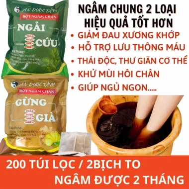 Thảo Dược Ngâm Chân 100 Gói Muối Tự Nhiên Giảm Nhức Mỏi Thư Giãn và Hỗ Trợ Ngủ Ngon