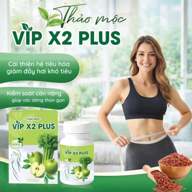 Thảo mộc VIP X2 PLUS giảm cân an toàn đào thải độc tố sáng da đẹp dáng giá 520.000 VND