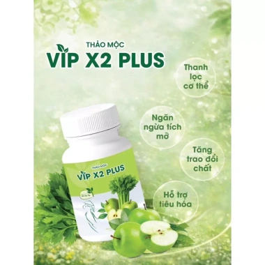 Thảo mộc VIP X2 PLUS giảm cân, đào thải độc tố, sáng da, đẹp dáng - 456.000 VND