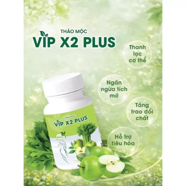 Thảo mộc VIP X2 PLUS giảm cân, đào thải độc tố, sáng da, đẹp dáng 456.000đ