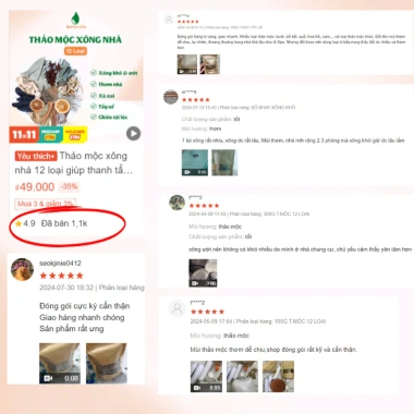 Thảo mộc xông nhà 12 loại Better Life - Tẩy uế, đón Tết, mở cửa tài lộc, giá 70.000 VND 4
