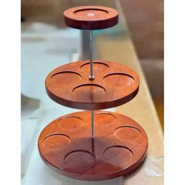 Tháp bày bia nước ngọt 3 tầng gỗ dày đẹp sơn PU phủ bóng - Giá ưu đãi 129.999 VND 5